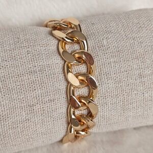 Women's INC International Concepts Bracelet Cuban Link Gold Tone Chunky Chain